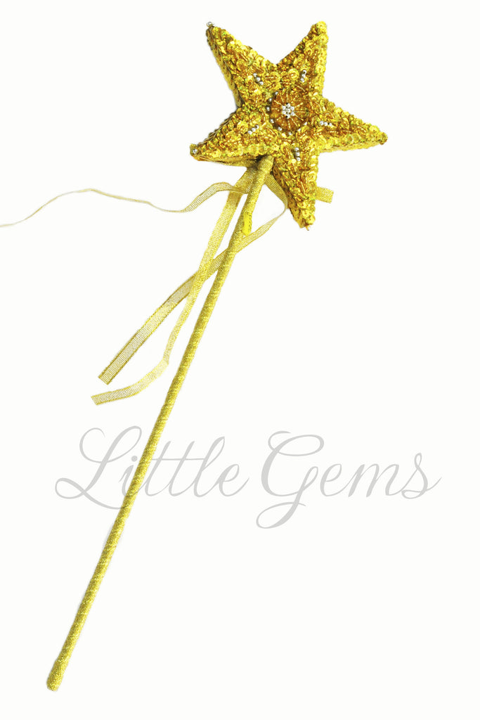 Sequinned Starwand Gold