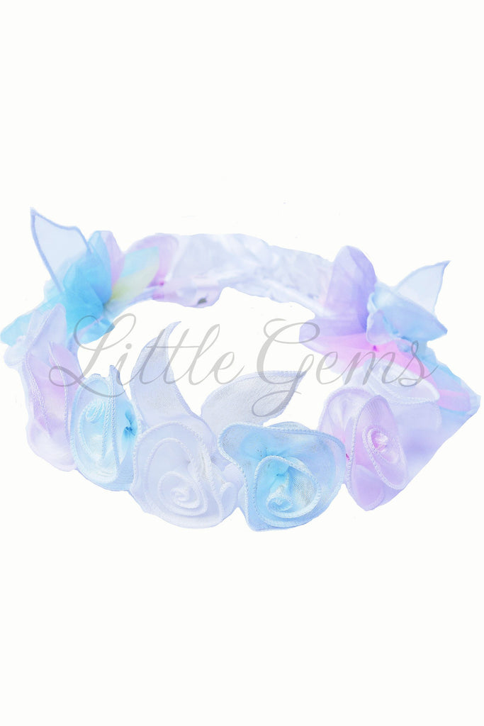 V Garland Butterfly Rainbow White