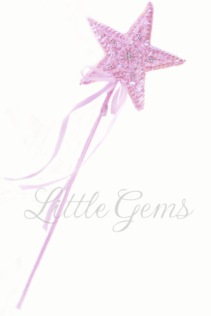 Sequinned Starwand Babypink