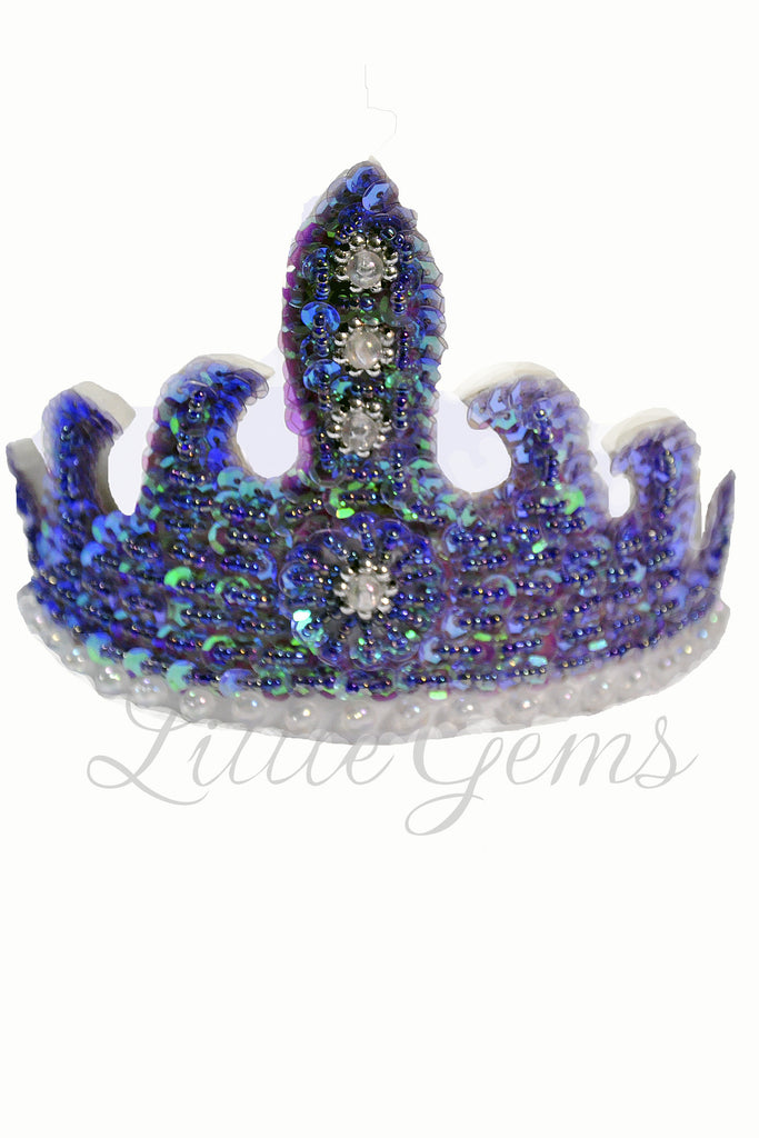 Sequinned Tiara Purple