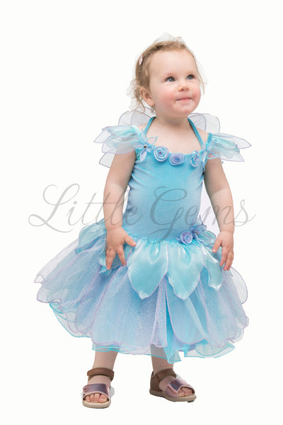 Tiny Blossom Fairy Dress Aqua