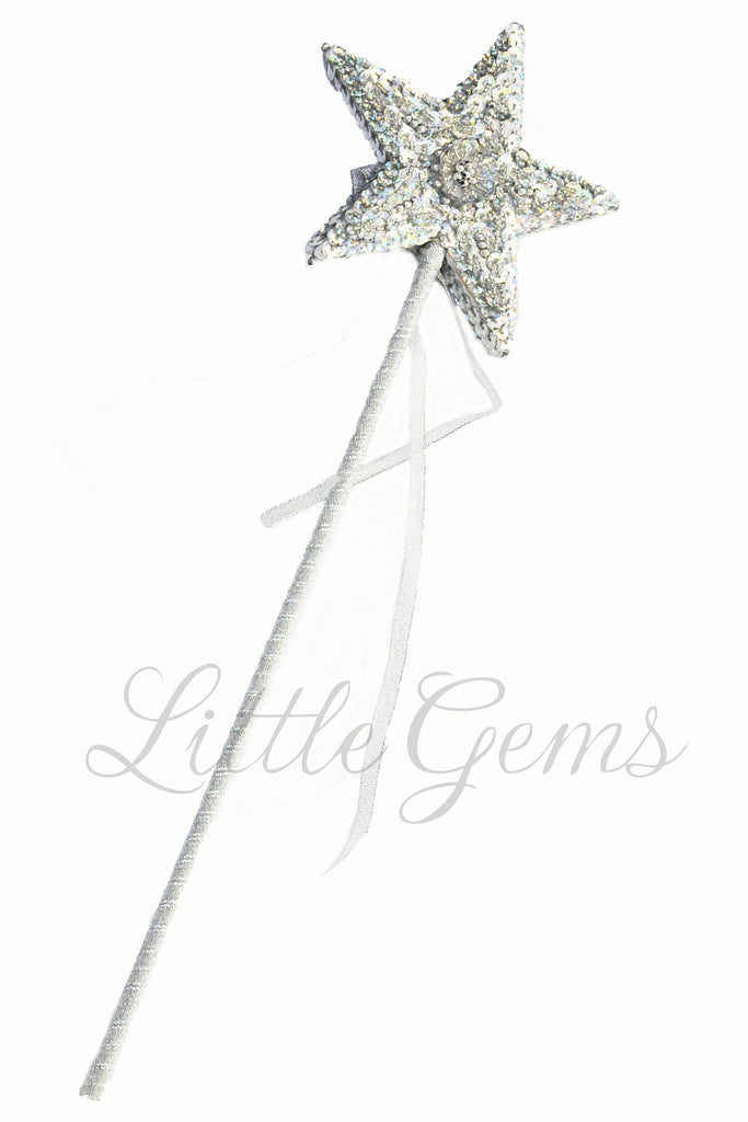 Sequinned Starwand Silver