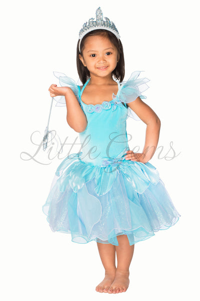 Tiny Blossom Fairy Dress Aqua
