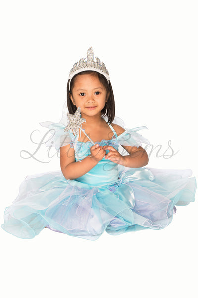 Tiny Blossom Fairy Dress Aqua
