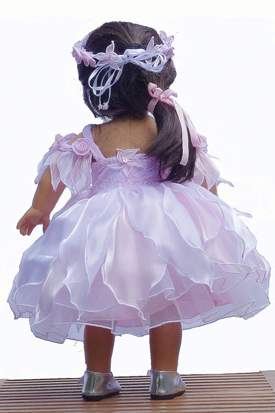 Dolls Fairy Flowergirl Dress Set with matching Garland Apple Lace