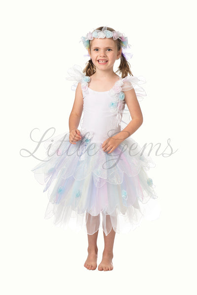 Butterfly Rainbow White Dress
