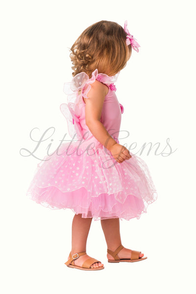 Tiny Butterfly Fairy Dress Baby Pink