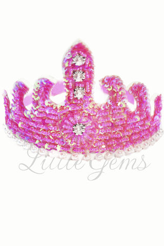 Sequinned Tiara Bubblegum