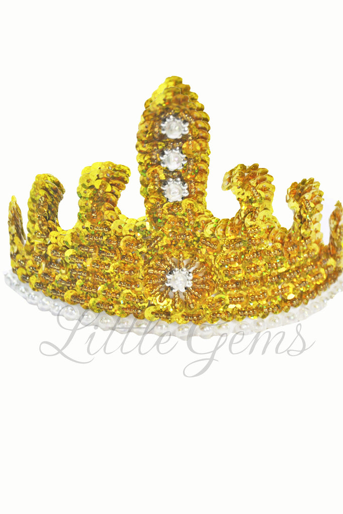 Sequinned Tiara Gold