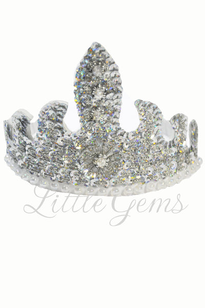 Sequinned Tiara Silver